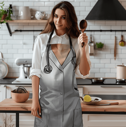 Apron for women with nurse design